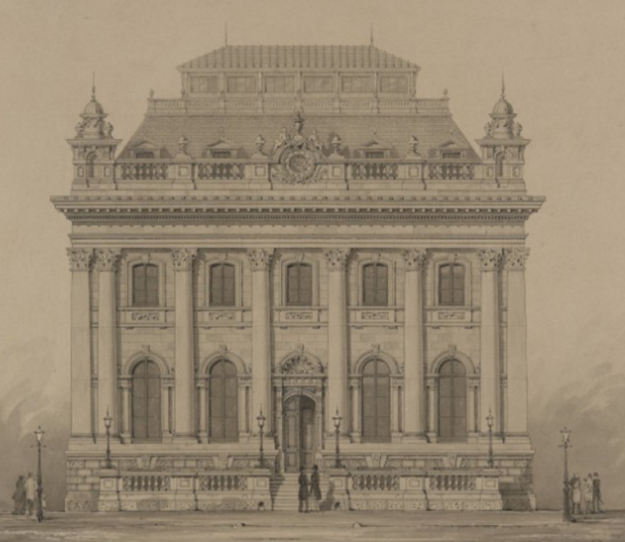 The design for an earlier Cotton Exchange for Church Street, Blackburn.