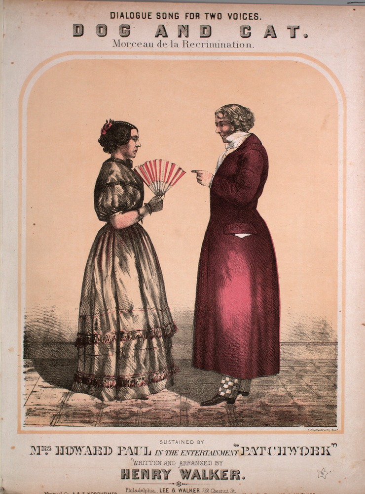 Mr and Mrs Howard Paul on another sheet music cover from Patchwork 1867
